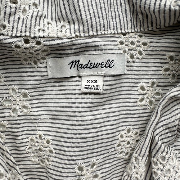 Madewell Eyelet Piedmont Camp Shirt size XXS - Picture 6 of 8